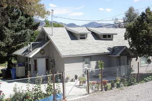 View of front facade with a mountain view