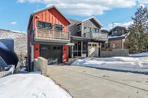 View of front of property featuring a balcony