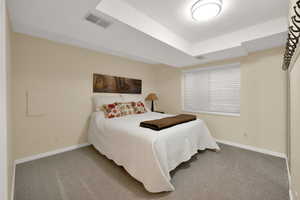 Bedroom with carpet floors