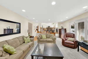 View of carpeted living room