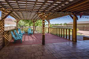 Deck with a pergola