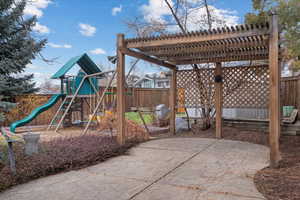 View of patio / terrace with a playground