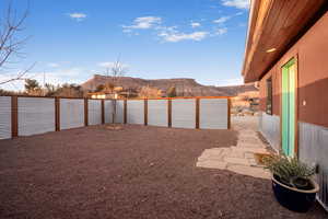 View of yard featuring a mountain view