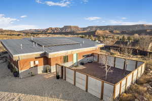 Exterior space with a mountain view