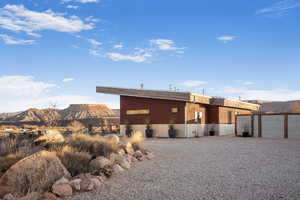 Exterior space with a mountain view