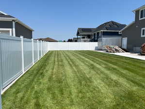 View of yard with a patio