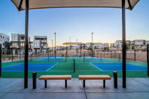 View of pickle ball courts