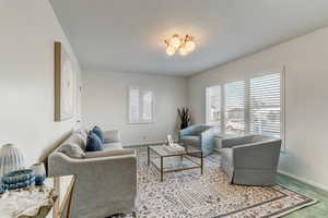 View of carpeted living room