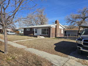 View of single story home