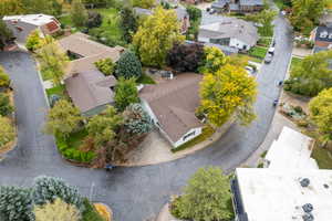 Birds eye view of property