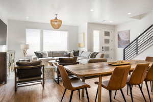 Dining room featuring light hardwood / wood-style flooring