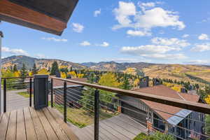 Deck with a mountain view