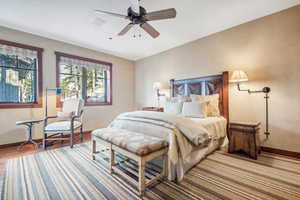 Bedroom with ceiling fan