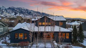 View of front of house featuring a mountain view