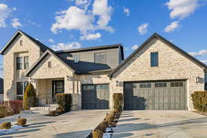 View of front of house featuring a garage