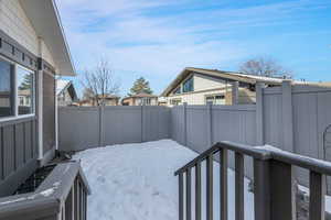 North West view of back yard