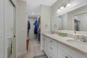 Primary Bathroom with Two sink vanity