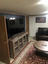 View of carpeted living room