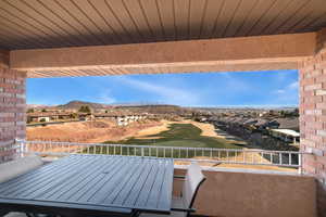 Exterior space featuring a mountain view