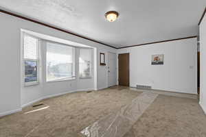 View of carpeted spare room