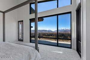 Bedroom featuring a mountain view