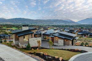 View of front of property featuring a mountain view