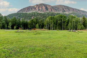 View of mountain feature with a rural view