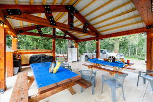 View of patio / terrace featuring a gazebo and area for grilling