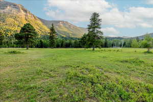 Mountain view with a rural view