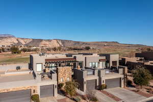 View of front facade with a mountain view