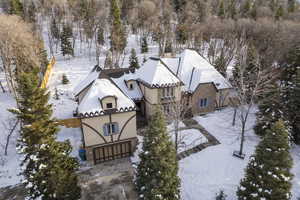 View of snowy aerial view