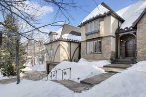 View of snow covered property