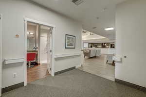 Hall with carpet floors