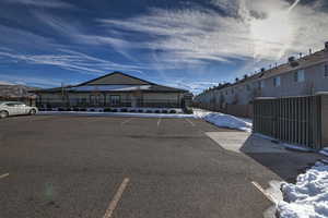 View of snow covered parking