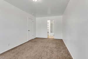 View of carpeted spare room