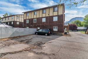 View of building exterior with a mountain view