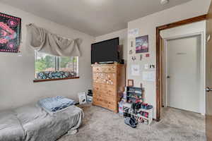 View of carpeted bedroom