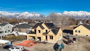 Exterior space featuring a mountain view