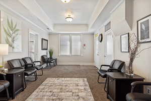 Ample open space, perfect for a reception or lobby area.