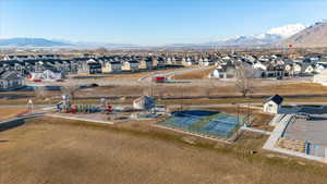 Bird's eye view featuring a mountain view