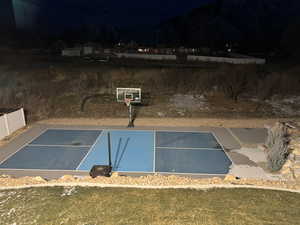 Night time pickle ball court