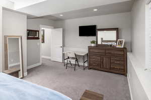 View of carpeted bedroom