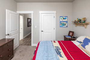 View of carpeted bedroom