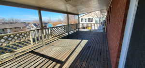 Large wooden deck