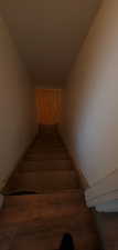 View of staircase going to the basement