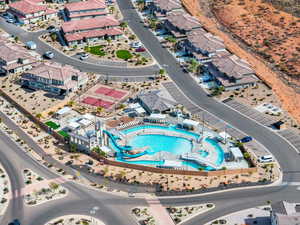 Birds eye view of property