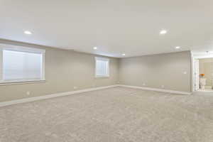 View of carpeted spare room