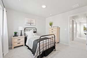 View of carpeted bedroom