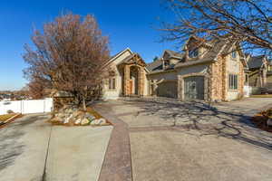 View of front facade with a garage