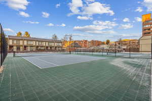 View of tennis court